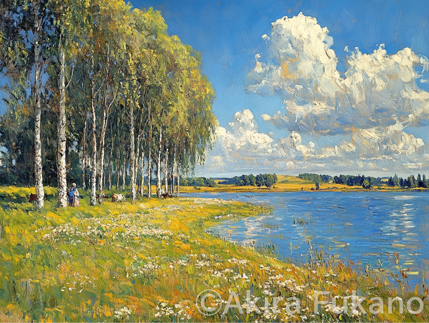 [AI生成アート作品2：夏の田園風景]